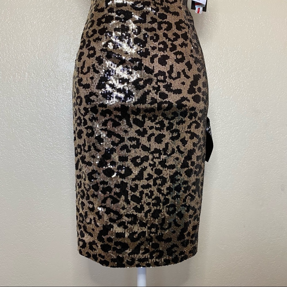 Guess by Marciano Gold/Black Leopard Lust Dress S - Picture 5 of 12